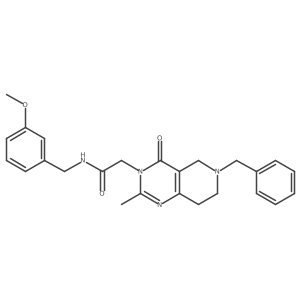 2-(6-benzyl-2-methyl-4-oxo-5,6,7,8-tetrahydropyrido[4,3-d]pyrimidin-3(4H)-yl)-N-(3-methoxybenzyl)acetamide Structure