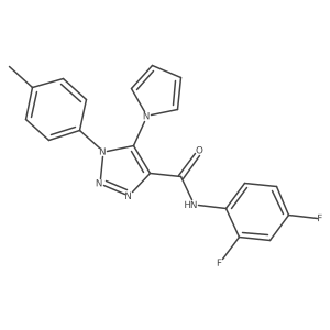 N~4~-(2,4-difluorophenyl)-1-(4-methylphenyl)-5-(1H-pyrrol-1-yl)-1H-1,2,3-triazole-4-carboxamide结构式