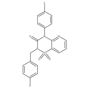 2-(4-fluorobenzyl)-4-(4-fluorophenyl)-2H-pyrido[2,3-e][1,2,4]thiadiazin-3(4H)-one 1,1-dioxide结构式