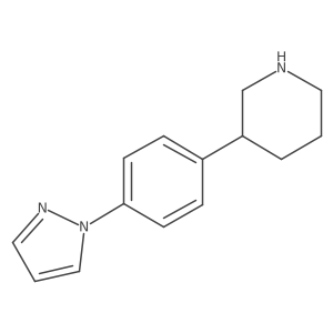 3-[4-(1H-pyrazol-1-yl)phenyl]piperidine Structure