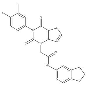 N-(2,3-dihydro-1H-inden-5-yl)-2-[3-(4-fluoro-3-methylphenyl)-2,4-dioxo-1H,2H,3H,4H-thieno[3,2-d]pyrimidin-1-yl]acetamide Structure