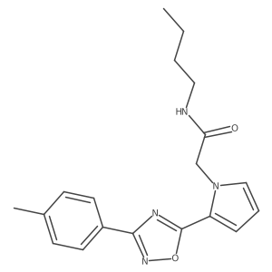 N-butyl-2-{2-[3-(4-methylphenyl)-1,2,4-oxadiazol-5-yl]-1H-pyrrol-1-yl}acetamide结构式