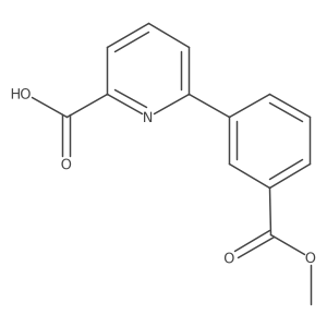 6-(3-Methoxycarbonylphenyl)picolinic acid结构式