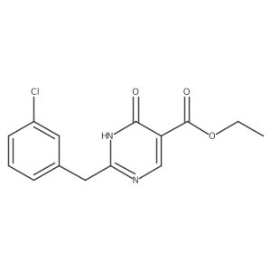 Ethyl 2-(3-chlorobenzyl)-6-oxo-1,6-dihydro-pyrimidine-5-carboxylate结构式