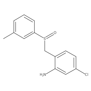 Benzenamine, 5-chloro-2-[[(3-methylphenyl)sulfinyl]methyl]- Structure