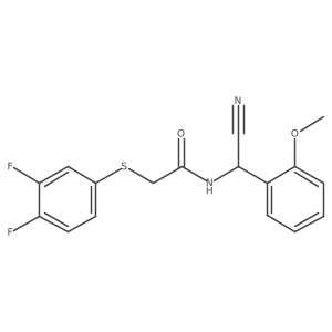 N-[cyano(2-methoxyphenyl)methyl]-2-[(3,4-difluorophenyl)sulfanyl]acetamide Structure