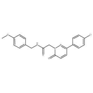 2-(3-(4-chlorophenyl)-6-oxopyridazin-1(6H)-yl)-N-(4-methoxybenzyl)acetamide结构式