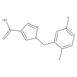 1-[(2,5-difluorophenyl)methyl]-1H-pyrazole-4-carboxylic acid Structure