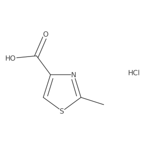 2-Methyl-1,3-thiazole-4-carboxylic acid hydrochloride结构式