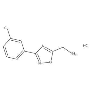 [3-(3-Chlorophenyl)-1,2,4-oxadiazol-5-yl]methanamine hydrochloride结构式