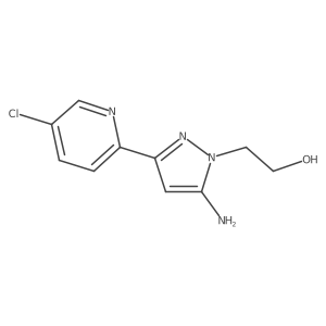 2-[5-Amino-3-(5-chloropyridin-2-yl)pyrazol-1-yl]ethanol Structure