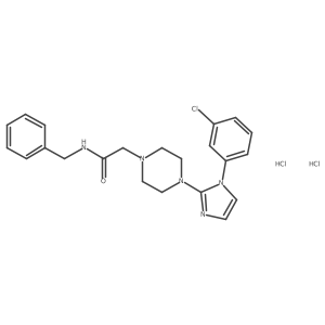 N-benzyl-2-(4-(1-(3-chlorophenyl)-1H-imidazol-2-yl)piperazin-1-yl)acetamide dihydrochloride Structure