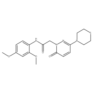 N-(2,4-dimethoxyphenyl)-2-[6-oxo-3-(thiomorpholin-4-yl)pyridazin-1(6H)-yl]acetamide结构式