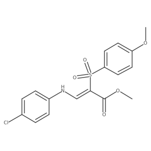 methyl (2Z)-3-[(4-chlorophenyl)amino]-2-[(4-methoxyphenyl)sulfonyl]acrylate Structure
