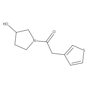 1-(3-Hydroxypyrrolidin-1-yl)-2-(thiophen-3-yl)ethanone结构式