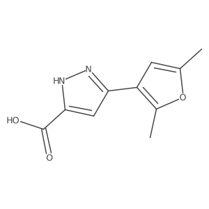5-(2,5-dimethylfuran-3-yl)-1H-pyrazole-3-carboxylic acid结构式