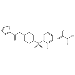 2-(4-((2-Fluorophenyl)sulfonyl)piperazin-1-yl)-1-(furan-2-yl)ethanone oxalate结构式