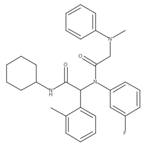 N-Methyl-N-phenylglycyl-N-cyclohexyl-N2-(3-fluorophenyl)-2-(2-methylphenyl)glycinamide Structure