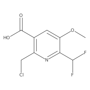 2-(Chloromethyl)-6-(difluoromethyl)-5-methoxypyridine-3-carboxylic acid Structure