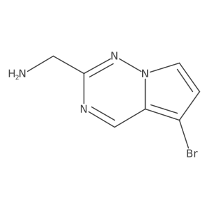 (5-Bromopyrrolo[2,1-f][1,2,4]triazin-2-yl)methanamine Structure