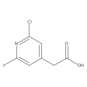 (2-Chloro-6-iodopyridin-4-YL)acetic acid Structure