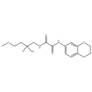 N1-(2,3-dihydrobenzo[b][1,4]dioxin-6-yl)-N2-(2-hydroxy-2-methyl-4-(methylthio)butyl)oxalamide结构式