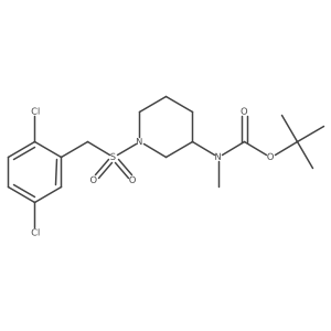 Tert-butyl (1-((2,5-dichlorobenzyl)sulfonyl)piperidin-3-yl)(methyl)carbamate结构式