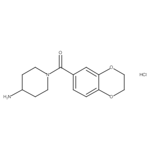 (4-Aminopiperidin-1-yl)(2,3-dihydrobenzo[b][1,4]dioxin-6-yl)methanone hydrochloride Structure