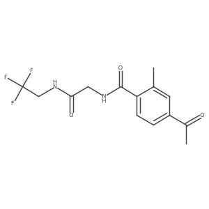 4-Acetyl-2-methyl-N-(2-oxo-2-((2,2,2-trifluoroethyl)amino)ethyl)benzamide Structure