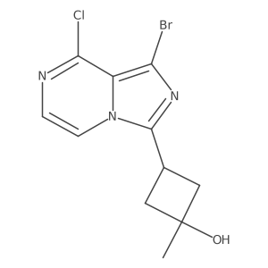 3-(1-Bromo-8-chloroimidazo[1,5-A]pyrazin-3-YL)-1-methylcyclobutanol Structure