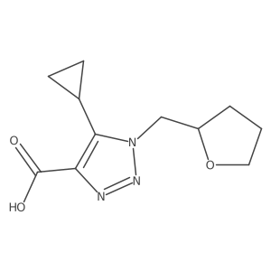 5-Cyclopropyl-1-((tetrahydrofuran-2-yl)methyl)-1h-1,2,3-triazole-4-carboxylic acid结构式