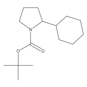 2-Cyclohexyl-1-pyrrolidinecarboxylic acid 1,1-dimethylethyl ester结构式