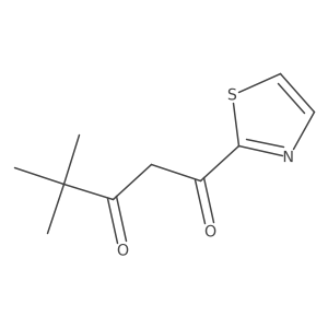 4,4-Dimethyl-1-(1,3-thiazol-2-yl)pentane-1,3-dione结构式