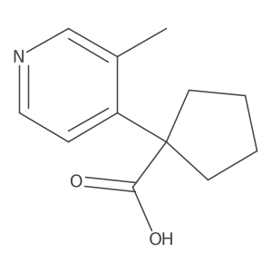 1-(3-Methylpyridin-4-yl)cyclopentane-1-carboxylic acid Structure