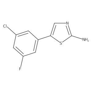 5-(3-Chloro-5-fluorophenyl)thiazol-2-amine结构式