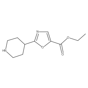 Ethyl 2-(piperidin-4-yl)oxazole-5-carboxylate Structure