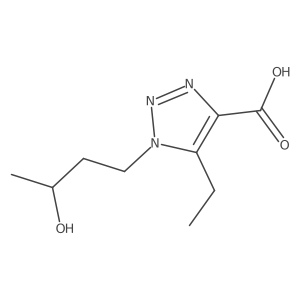 5-ethyl-1-(3-hydroxybutyl)-1H-1,2,3-triazole-4-carboxylic acid Structure