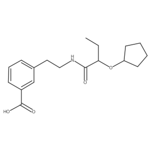 Benzoic acid, 3-[2-[[2-(cyclopentyloxy)-1-oxobutyl]amino]ethyl]-结构式