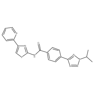 4-(2-isopropyl-2H-tetrazol-5-yl)-N-(4-(pyridin-2-yl)thiazol-2-yl)benzamide Structure