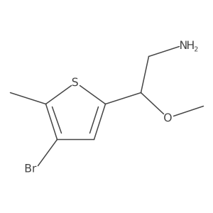 2-(4-Bromo-5-methylthiophen-2-yl)-2-methoxyethan-1-amine结构式