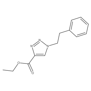 ethyl 1-(2-phenylethyl)-1H-1,2,3-triazole-4-carboxylate结构式
