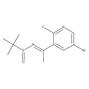 (R,Z)-N-(1-(5-bromo-2-fluoropyridin-3-yl)ethylidene)-2-methylpropane-2-sulfinamide Structure