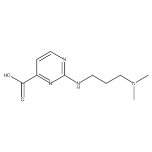2-{[3-(Dimethylamino)propyl]amino}pyrimidine-4-carboxylic acid结构式