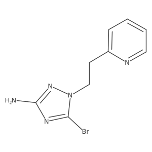 5-bromo-1-[2-(pyridin-2-yl)ethyl]-1H-1,2,4-triazol-3-amine结构式