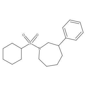 1-(Cyclohexylsulfonyl)-3-phenylazepane结构式