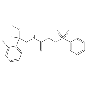 N-(2-(2-fluorophenyl)-2-methoxypropyl)-3-(phenylsulfonyl)propanamide结构式