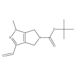 1,1-Dimethylethyl 3-formyl-4,6-dihydro-1-methylpyrrolo[3,4-c]pyrazole-5(1H)-carboxylate Structure