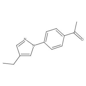 1-[4-(4-ethyl-1H-pyrazol-1-yl)phenyl]ethan-1-one Structure