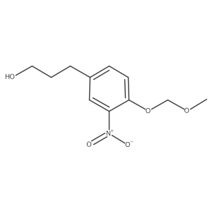 3-(4-(Methoxymethoxy)-3-nitrophenyl)propan-1-ol结构式