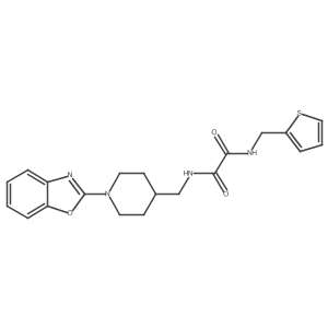 N1-((1-(benzo[d]oxazol-2-yl)piperidin-4-yl)methyl)-N2-(thiophen-2-ylmethyl)oxalamide Structure